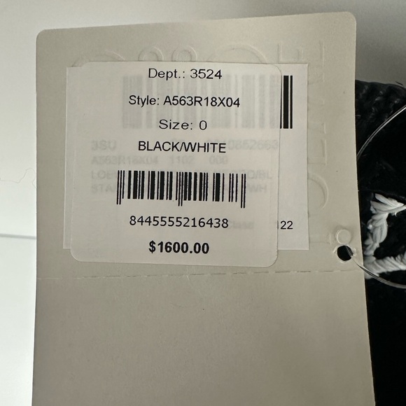 Loewe A4 Raffia & Leather Tote Bag in Black/White - Picture 5 of 6